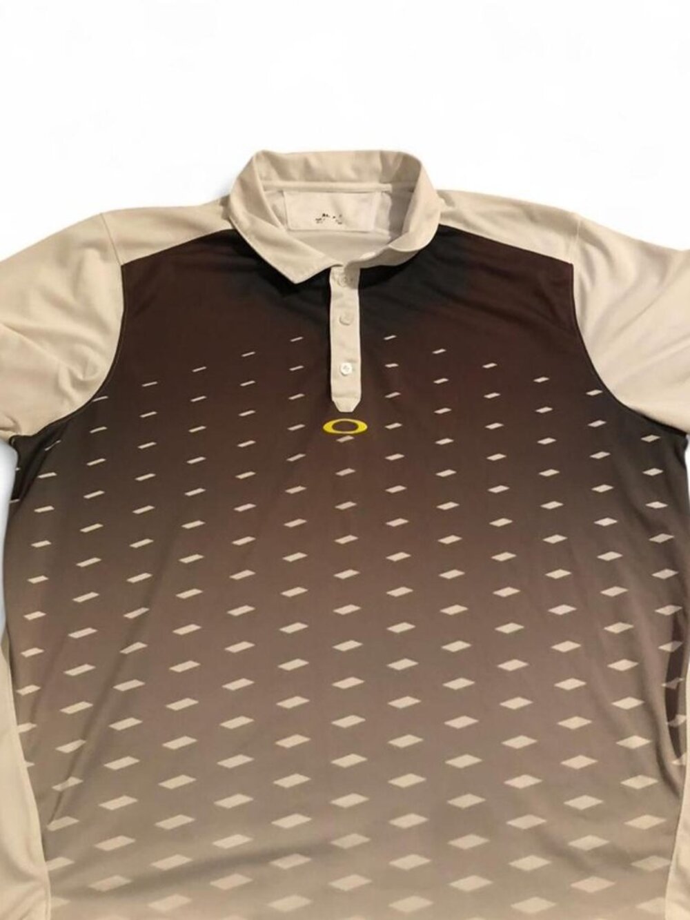 Oakley Men's XXL Brown and White Gradient Polo-shirt Outdoors Casual